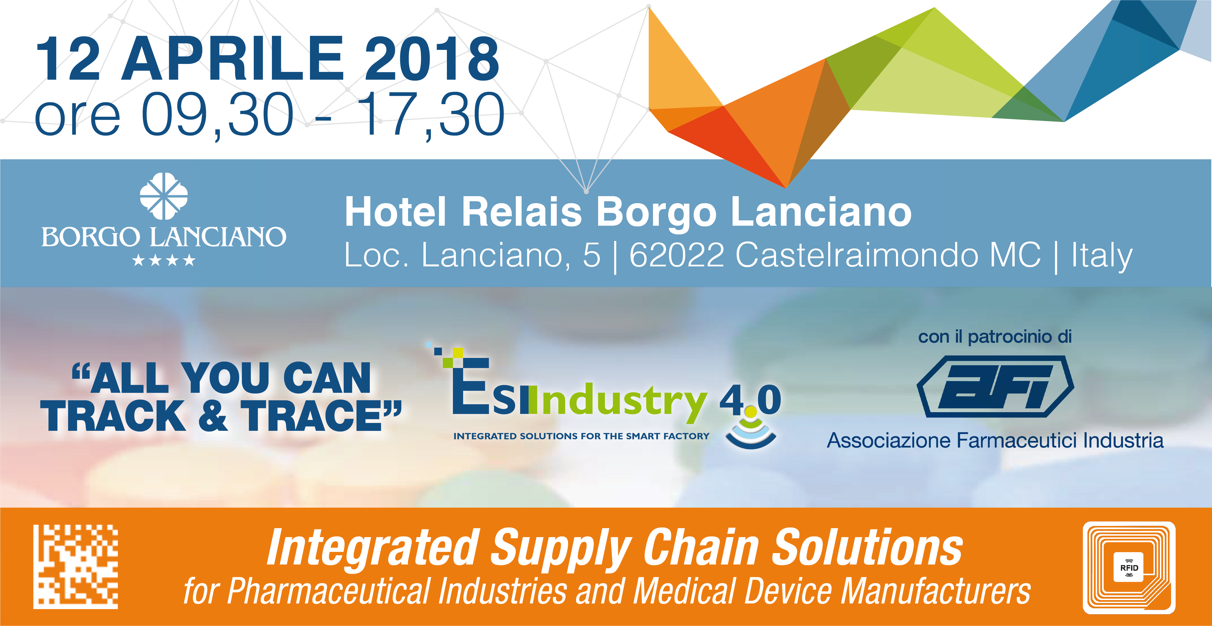All You Can Track And Trace - 2018 | ESINDUSTRY 4.0 | Integrated Supply Chain Solutions for Pharmaceutical Industries and Medical Device Manufacturers